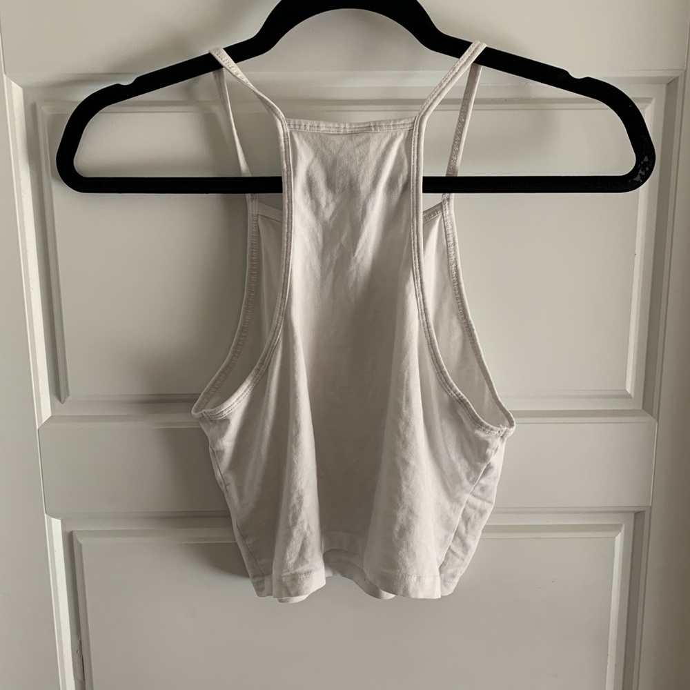 White Razorback Crop Top - Picture 2 of 3